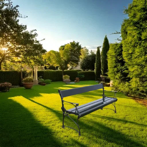 Gusseisernen Gartenmöbeln