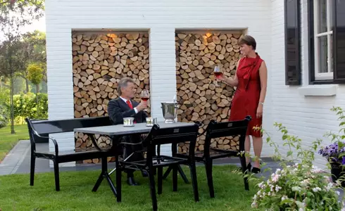 Gusseisernen Gartenmöbeln